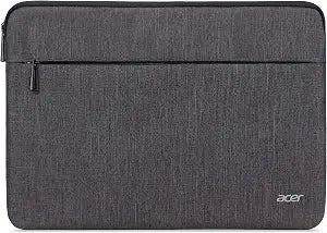 Acer Protective Laptop Sleeve | Up to 15.6" Notebook | Easy Access Outside Zipper Pocket for Adapters, Mouse or Dongle | Gray
