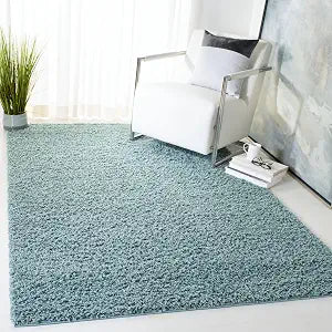 SAFAVIEH Area Rug 3x5 - Athens Shag Collection - Seafoam, Non-Shedding & Easy to Clean, Ideal for Living Room, Bedroom, Dining Space (SGA119D)