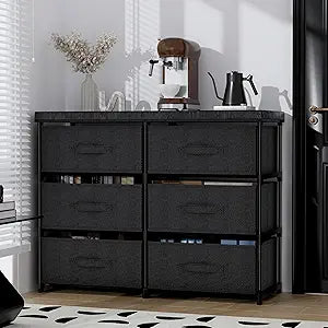 PPN 6 Drawer Fabric Dresser Storage Tower for Bedroom Entryway Dorm Closet