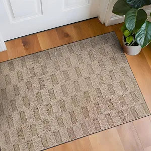 Rugshop Checkerboard Soft Shag High-Low Area Rug, 2' x 3' Beige
