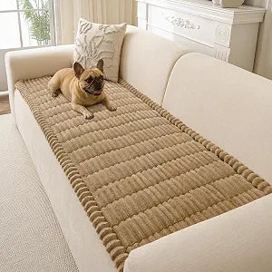 Couch Cover for Dogs Washable, Non Slip Soft Cozy Brown