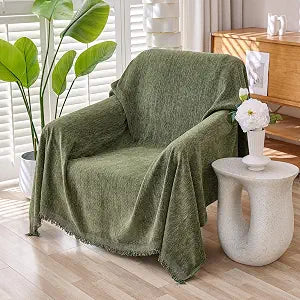 Erke Small Chair Recliner Cover Sheet Blanket, Machine Washable Non Slip Chenille Armchair Throw Cushion Slipcover for Pets, Slipper Chairs Bed Slip Covers Furniture Decor Protector