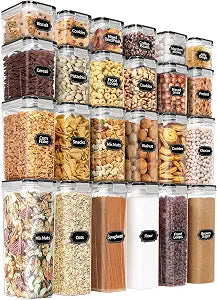 PRAKI Airtight Food Storage Containers Set with Lids - 24 PCS, BPA Free