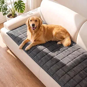 HAOYONG Couch Covers for Dogs Washable, Non Slip Fuzzy Durable Couch Covers for 3 Cushion Sofa Pet Friendly Furniture Protector Covers Dog Mat for Couches (Dark Gray, 27.6"82.7")