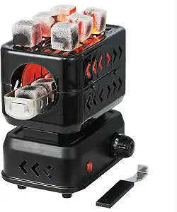 minkah 3D Coal Burner Charcoal Starter Hot Plate Electric Stove Coconut Starter Multipurpose Turbo Coal Burner 1200W High Power Cube Coil Burner Fire Starter Faster Heating