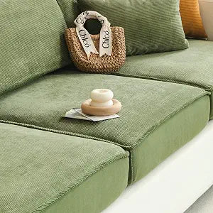 Sofa Slipcovers Stretch Couch Cushion Cover 1pc Corduroy Furniture Protector with Elastic Suitable for Armchair, Loveseat,3&4 Seat (1, DarkOlive, 24''x24'')