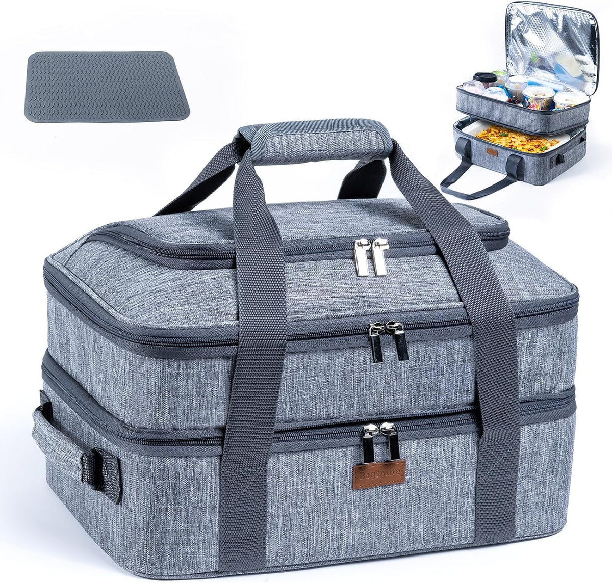 BAGSPRITE Expandable Insulated Casserole Carrier for 9" x 13" Baking Dish