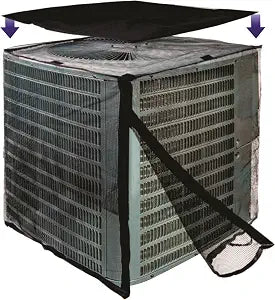 MODERN WAVE Central Air Conditioner Cover for Outside Units 37 x 37 x 40 inches - Full Universal Outdoor AC Cover Defender (Mesh, 37" x 37" x 40")