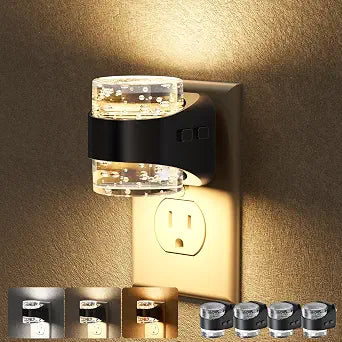 Briignite LED Night Lights Plug into Wall[4 Pack] Dimmable Night Light