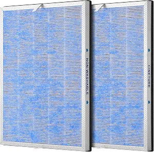 2 Pack MSA3/MSA3S True HEPA Filter Replacement Compatible with Membrane Solutions MSA3 and MSA3S Air Purifier Upgraded 4-in-1 H13 True HEPA Filter