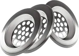 Metal Hair Catcher Kitchen, Sink Strainer, Bath Drain Protector 2.5", Drain Protector Hair Catcher, Cover Bathroom Sink (Pack of 3)