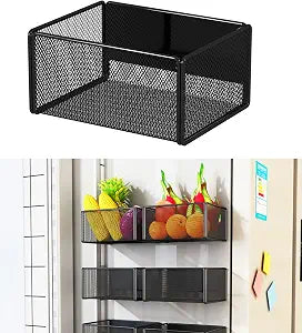 Magnetic Shelf Fridge Basket Bin for Washer Dryer Locker Whiteboard Cabinet