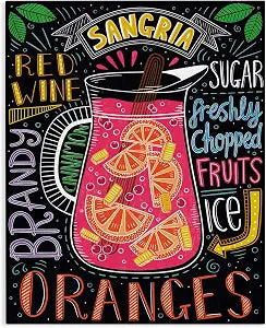 Stupell Industries Summer Sangria Ingredient, 24 x 30 Inch Canvas Wall Art