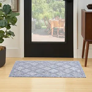 Nourison Home Easy Care Denim Blue 2' x 4' Area Rug - Easy Clean, Non Shedding, Bed Room, Living Room, Dining Room, Kitchen (2' x 4')