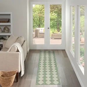 Nourison Home Positano Blue Green 2'2" x 8' Area Rug - Easy Clean, Non Shedding, Bed Room, Living Room, Dining Room, Kitchen (8' Runner)
