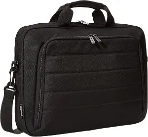 Amazon Basics 15.6 inch Laptop and Tablet Case Shoulder Bag with Compartments and Front Pocket, Black