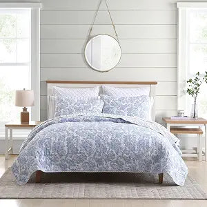 Stone Cottage - King Quilt Set with Shams, Cotton, Reversible