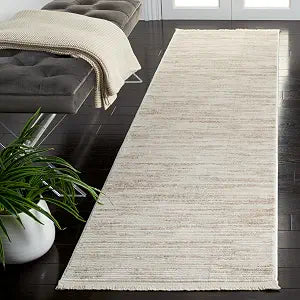 SAFAVIEH Whisper Collection Runner - 2'2" x 6', Ivory & Beige, Non-Shedding & Easy Care, Ideal for High Traffic Areas in the Living Room, Dining, Bedroom (WHS584A)