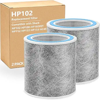 2 Pack HP102 Replacement Filter for with Shark Air Purifier HP102 HP100