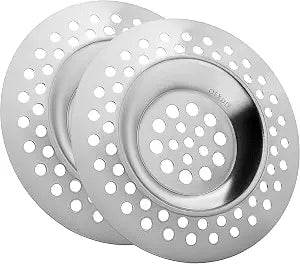Small Hair Catcher, Tub Sink Drain Strainer 3", Drain Protector for Kichen, Stainless Drain Catcher Tub, Cover Hair Catcher (Pack of 2)