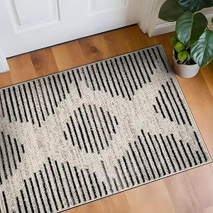 Rugshop Contemporary Abstract Area Rug for Living Room Cream 2' x 3'