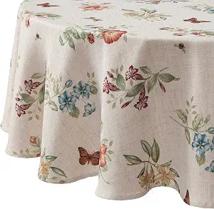 Lenox Butterfly Meadow Fall Round Tablecloth, Multicolor - 70" W x 70" L