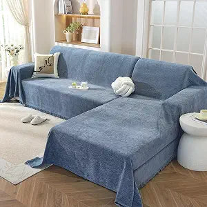 OstepDecor Sectional Couch Covers 2 Pieces, L-Shaped Sofa Covers for Pets