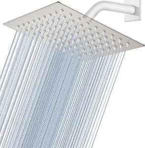 Midanya Square Rain Shower Head,High Pressure,Brushed Nickel 8 Inch