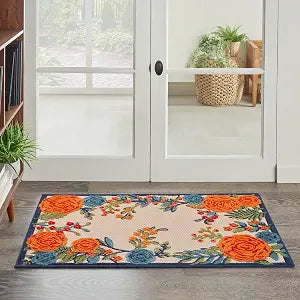 Nourison Home Aloha Multicolor 2'8" x 4' Area Rug - Easy Clean, Non Shedding, Bed Room, Living Room, Dining Room, Kitchen (3' x 4')