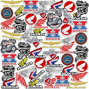 Honda Powersports 50ct Vinyl L Deluxe Stickers, Tablet, Indoor & Outdoor