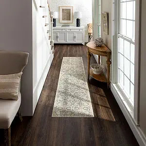 Mohawk Home Garrett Floral Ornamental Cream 2' x 8' Area Rug Perfect for Living Room, Dining Room, Office