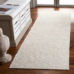 SAFAVIEH Montauk Collection Runner - 2'3" x 8', Light Grey & Ivory, Handmade Cotton, Ideal for the Living Room, Dining, Bedroom (MTK319F)