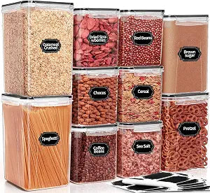 PRAKI 10 PCS Flour Sugar Storage Containers for Organizers and Storage