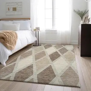 Addison Rugs Mayfield AMF887 Taupe 2'6" x 3'10" Indoor Premium Machine Washable Rug, Silky Soft, Easy Clean, Non Shedding, Bedroom, Living Room, Dining Room, Kitchen, Patio Rug