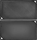 GGC Reversible Cast Iron Griddle, 16.5" x 9.5" Rectangular Griddle Pan