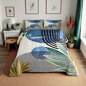 Erosebridal Mid Century Modern Comforter Set King Modern Boho Bedding Set,