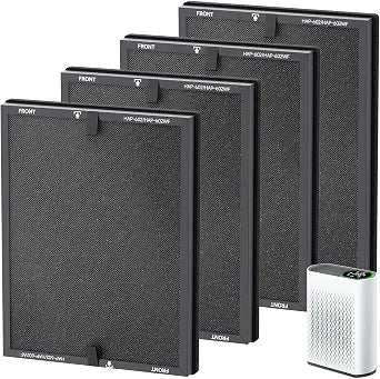 HAP602 Replacement Filter for ECOSELF HAP602/HAP602WF Air Purifier, 4 Pack