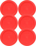 Pyrex 7200-PC 2-Cup Red Food Storage Lid (6-Pack) - Made in USA