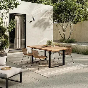 Nourison Home Horizon Indoor/Outdoor Grey 4' x 6' Area Rug - Easy Clean, Non Shedding, Bed Room, Living Room, Dining Room, Kitchen (4' x 6')
