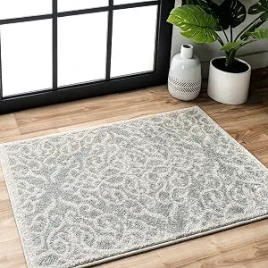 nuLOOM Jaime Vintage Trellis Accent Rug, 2' x 3', Grey, Rectangular, 0.35" Thick