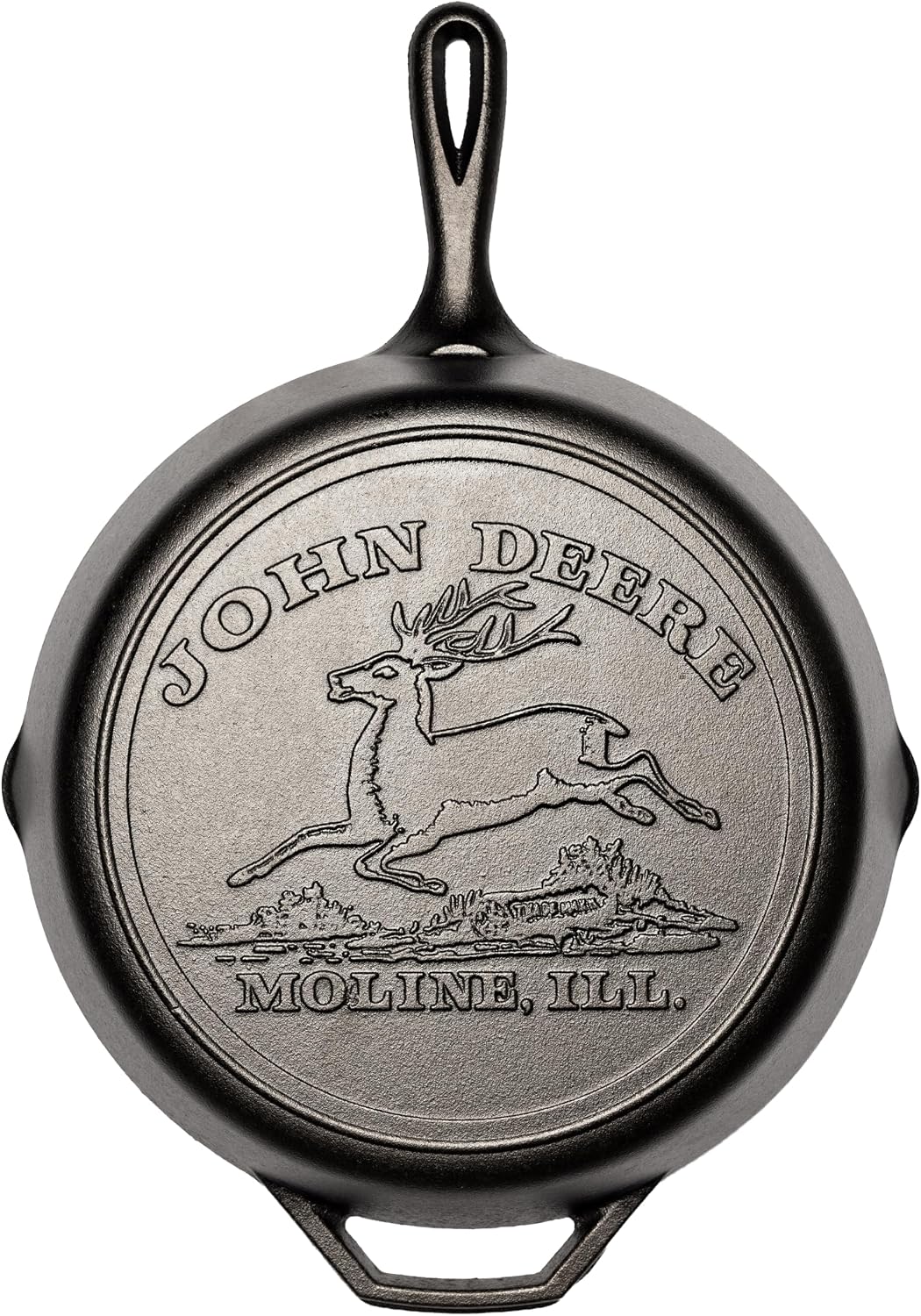 Lodge Seasoned Cast Iron 12 Inch Skillet with John Deere Logo