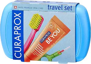 Curaprox Travel Set, Blue, Set with CS 5460, Toothpaste, IDB, Swiss Made