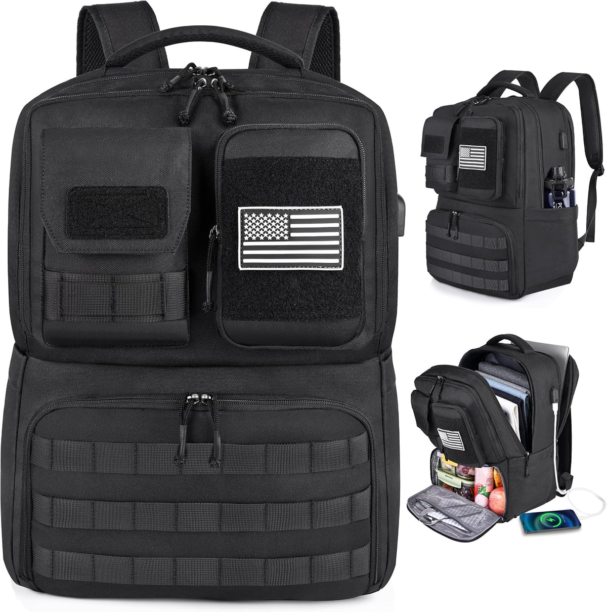 HILOMON Laptop LunchBox Backpack 2-in-1 Insulated Cooler Work Bag for Men
