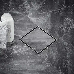Square Shower Drain with Removable Tile Insert Grate, 6-Inch, Brushed 304 Stainless Steel, Includes Hair Strainer CUPC Certified,MUYEDRAIN