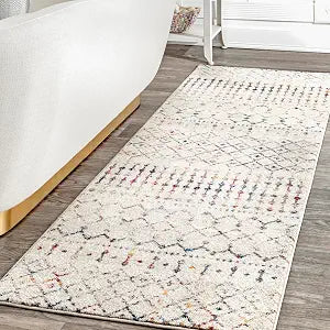 nuLOOM Blythe Light Multicolor Trellis Power Loomed Runner Rug, 2' x 6'
