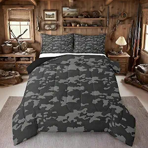 Feelyou Camouflage Comforter Set Camo Hunting Bedding Set Queen Size 3 Pcs