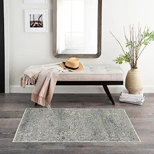 Nourison Home Concerto Dark Grey 2'2" x 3'9" Area Rug - Easy Clean, Non Shedding, Bed Room, Living Room, Dining Room, Kitchen (2' x 4')