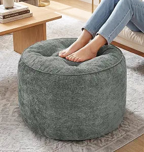 Hobestluk Round Oversized Ottoman Foot Leg Rest Under Desk for Couch