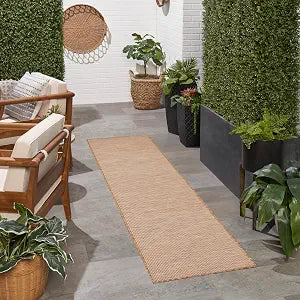 Nourison Home Positano Jute 2'2" x 8' Area Rug - Easy Clean, Non Shedding, Bed Room, Living Room, Dining Room, Kitchen (8' Runner)