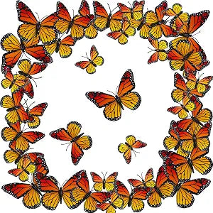 WILLBOND 3D Monarch Butterfly Hair Clips Orange Butterflies Clip,24 Pieces